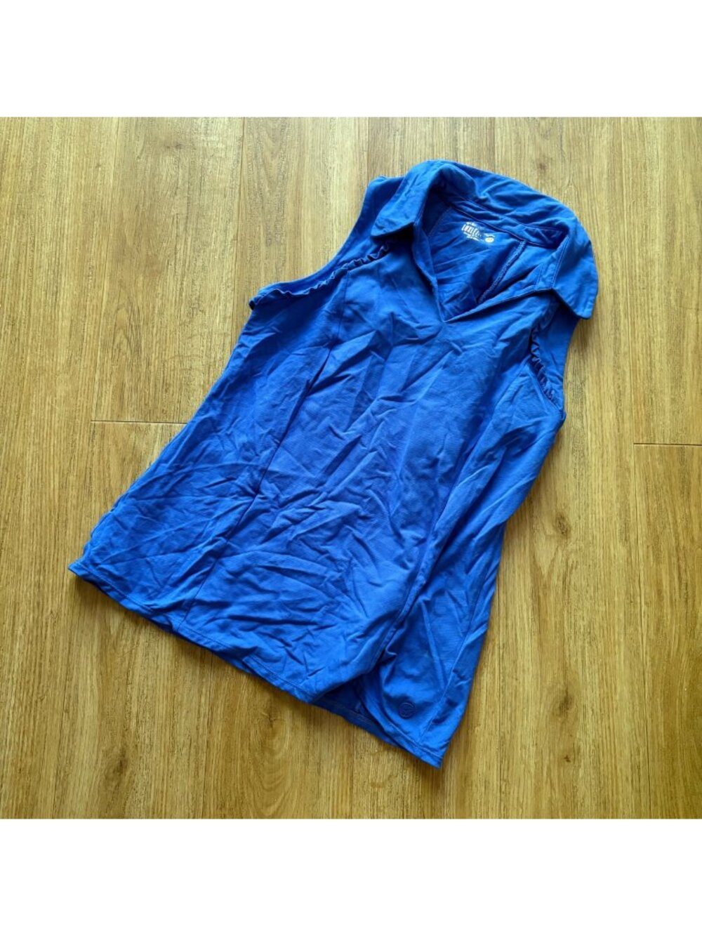 Lilly Pulitzer Luxletic Sleeveless Collared Tank Top Blue Purple Women’s Size M
